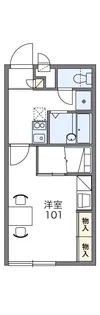 レオパレスみやこ【2階】の間取り
