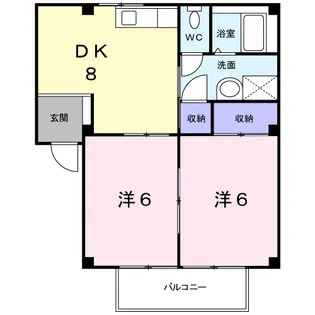 シティハイツ藤沢【2階】の間取り