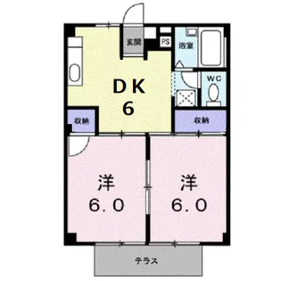 サンシャインせとA【1階】の間取り