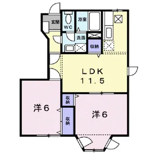 エクセレンスB【1階】の間取り