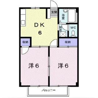 サンハイツ藤B【2階】の間取り