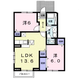 ボナールメゾンU A【1階】の間取り