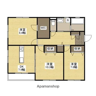 広島県福山市多治米町5丁目【マンション】の間取り