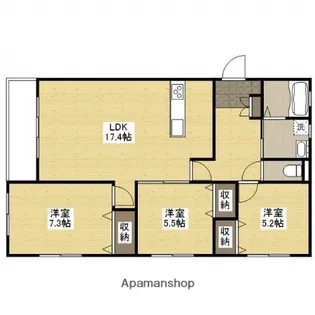 広島県福山市多治米町5丁目【マンション】の間取り