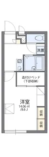 レオパレスコーポ 藤原【1階】の間取り