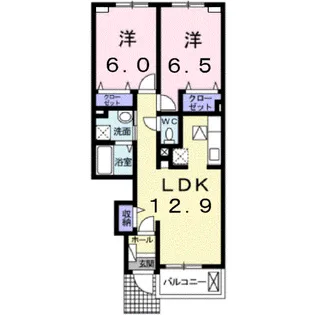 アドヴァンス山手【1階】の間取り