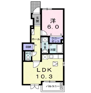 レジデンス穂垣【1階】の間取り