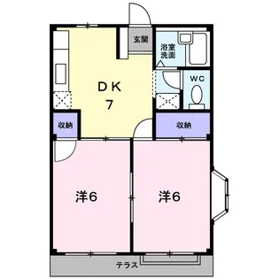 エルディム檀【1階】の間取り