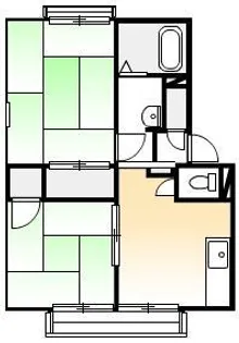 アーバンやましげ B【2階】の間取り