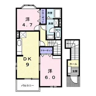 シャトレ沖B【2階】の間取り