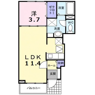 アルドールB【1階】の間取り