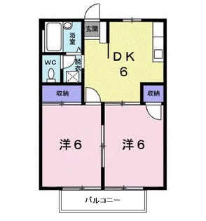 シティハイツ モリ【2階】の間取り