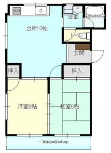 タキミヤマンション【1階】の間取り