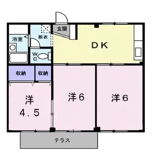 シティハイツあや【1階】の間取り