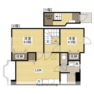 広島県福山市駅家町大字万能倉【アパート】の間取り