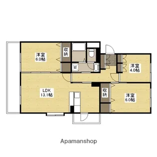 AREAS福山港町4号棟【421号室】の間取り