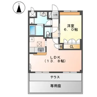 ボンヌ シャンス【1階】の間取り