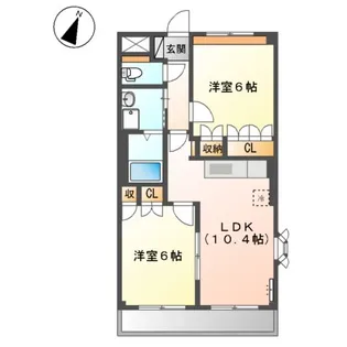 ピュアローズ【2階】の間取り