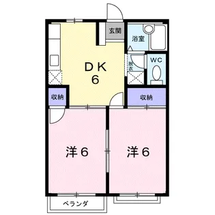 エルディム桃李【2階】の間取り