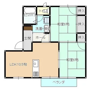ファリーネ御幸 A【2階】の間取り