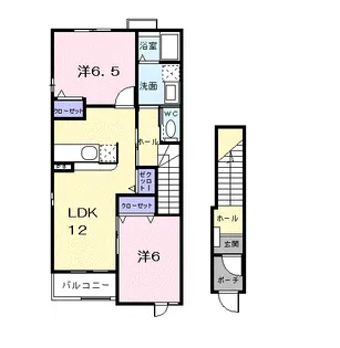 ハートヒルズ A【2階】の間取り
