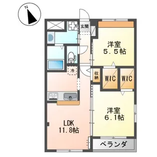 グランコスモA【3階】の間取り