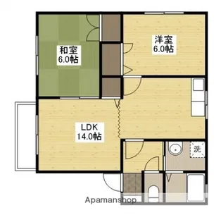 広島県福山市曙町4丁目【アパート】の間取り