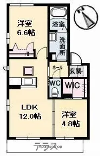 広島県府中市中須町【アパート】の間取り