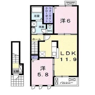 ジェルメZ・B【2階】の間取り