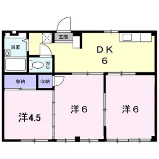 小畠ハイツA【2階】の間取り