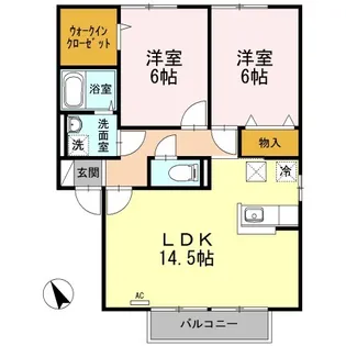 サンモール川口 B棟【102号室】の間取り