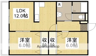 広島県福山市神辺町字湯野【マンション】の間取り