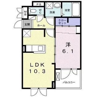ハーバーランドA【2階】の間取り