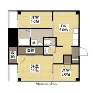 広島県福山市水呑向丘【マンション】の間取り