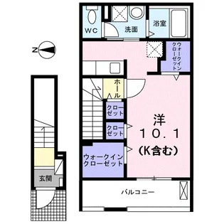 カーサ ソーレ【2階】の間取り
