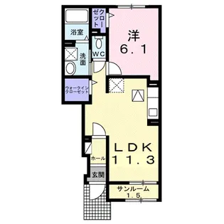 セルティス A【1階】の間取り