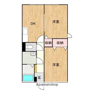 ベルシティB【102号室】の間取り