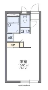 レオパレス府中赤繁【204号室】の間取り