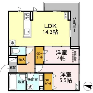D-ROOM東手城【2階】の間取り