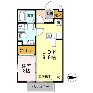 サンブライト【2階】の間取り