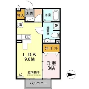 サンブライト【2階】の間取り