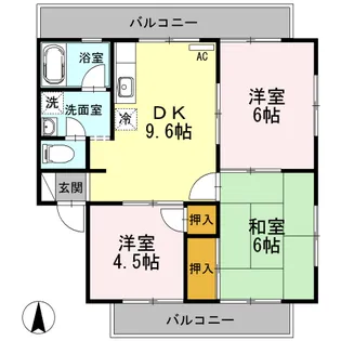 ブランシェ中須【2階】の間取り