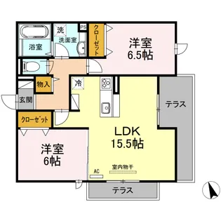 カーサ アリーヴォ I【1階】の間取り