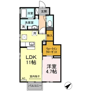 セジュールセラ F【1階】の間取り