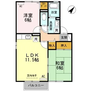 ソレイユ2【2階】の間取り