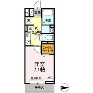 Dーグレイス B棟【102号室】の間取り