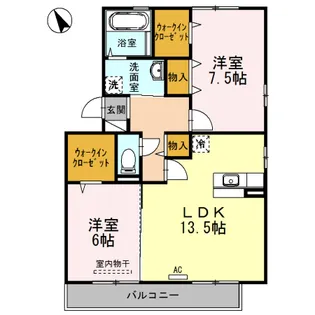 ルベール曙C棟【2階】の間取り
