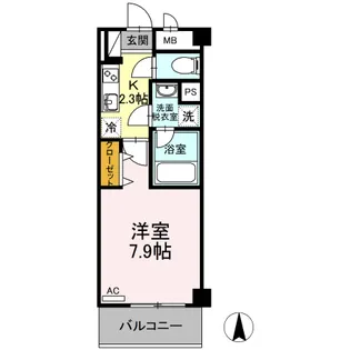 GRAND AVENUE 西桜【6階】の間取り