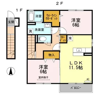 ルミエールK【2階】の間取り