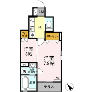 パインツリー B【1階】の間取り